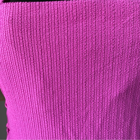 SANCTUARY women’s Sandbar Solids Lace-Up One-Piece Swimsuit in amethyst size L - Picture 5 of 8